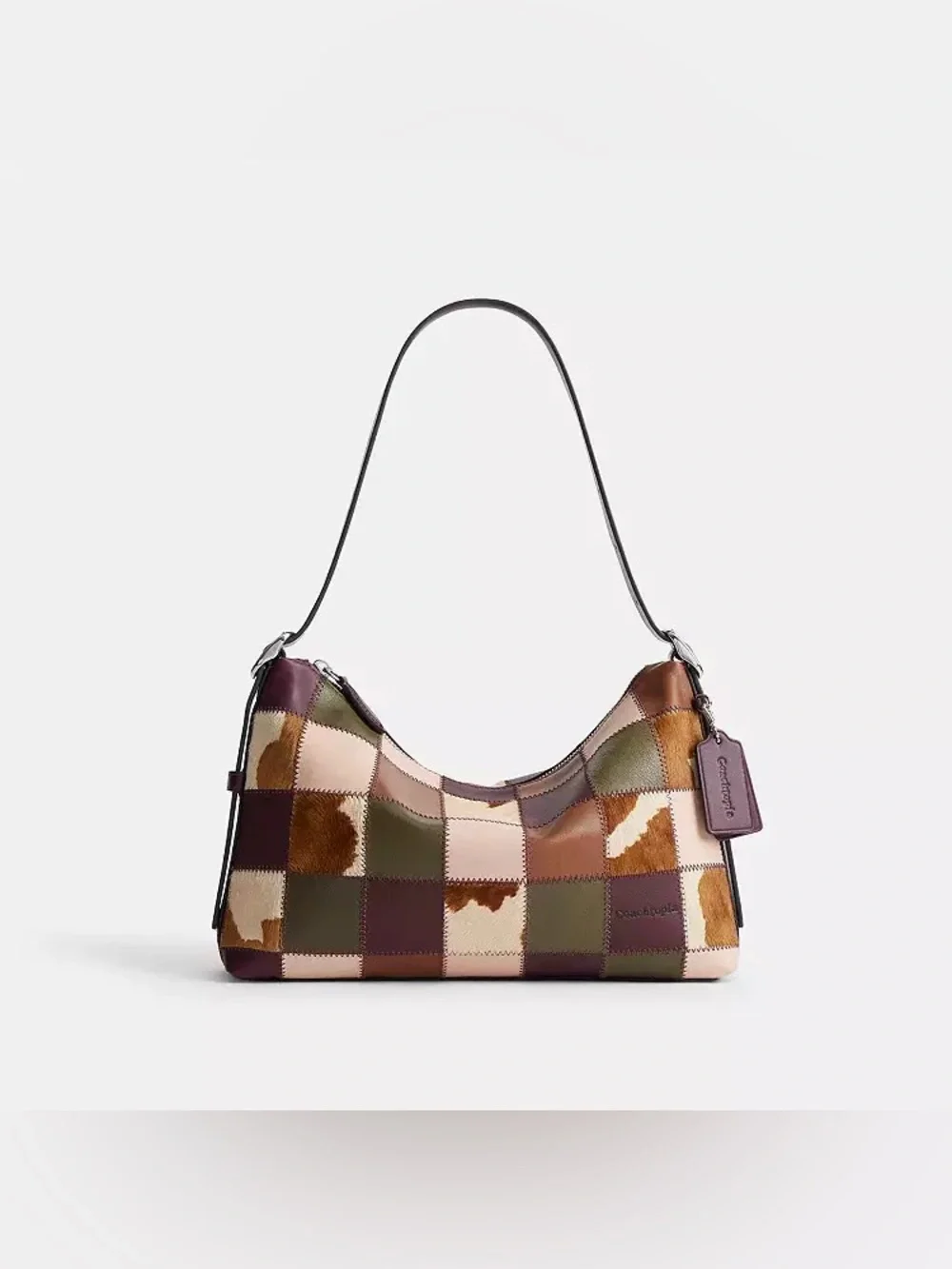 New! SOLDOUT COACH Coachtopia Alter/Ego Slouchy Shoulder Bag Merlot Olive Cow